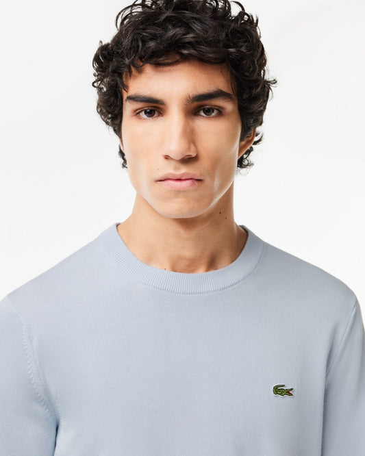 Mens Organic Cotton Crew Neck Sweater - Phoenix Blue J2G