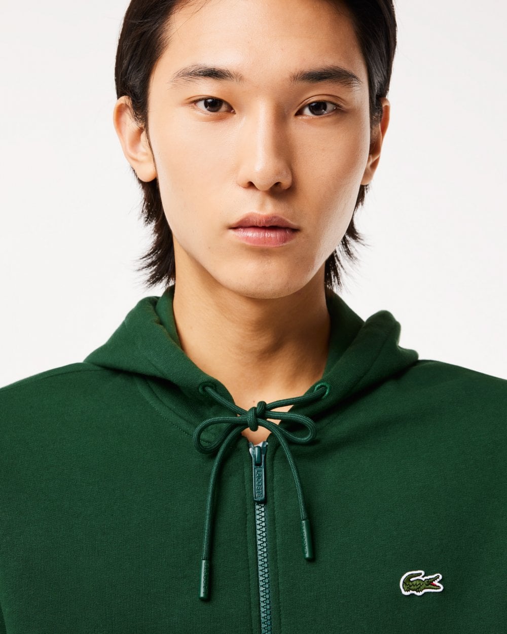 Mens Fleece Full-Zip Hoodie - Green 132
