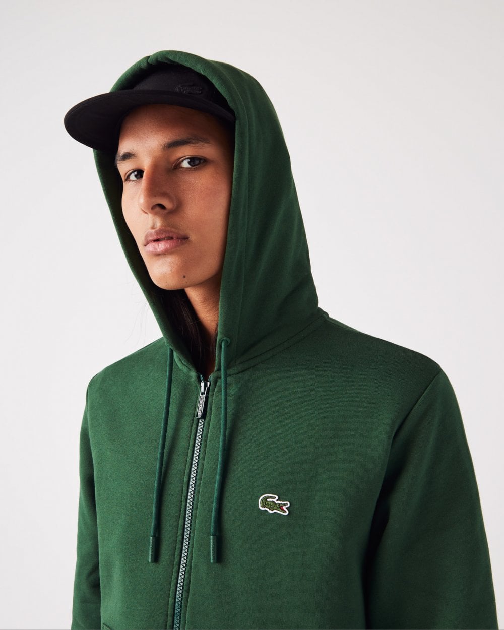 Mens Fleece Full-Zip Hoodie - Green 132