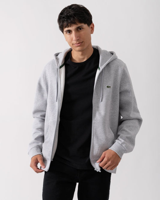 Mens Fleece Full-Zip Hoodie - Silver Chine CCA