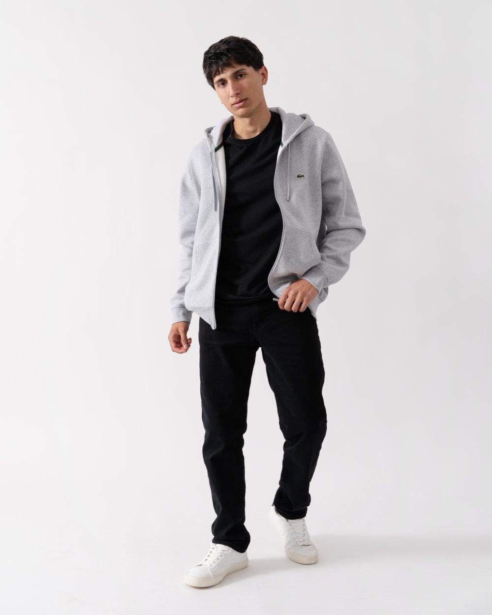 Mens Fleece Full-Zip Hoodie - Silver Chine CCA