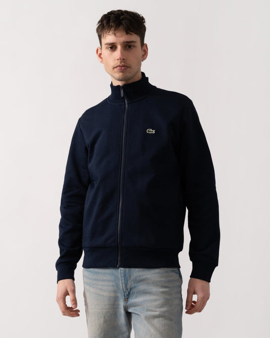 Regular Fit Brushed Fleece Mens Zippered Sweatshirt - Navy Blue 166