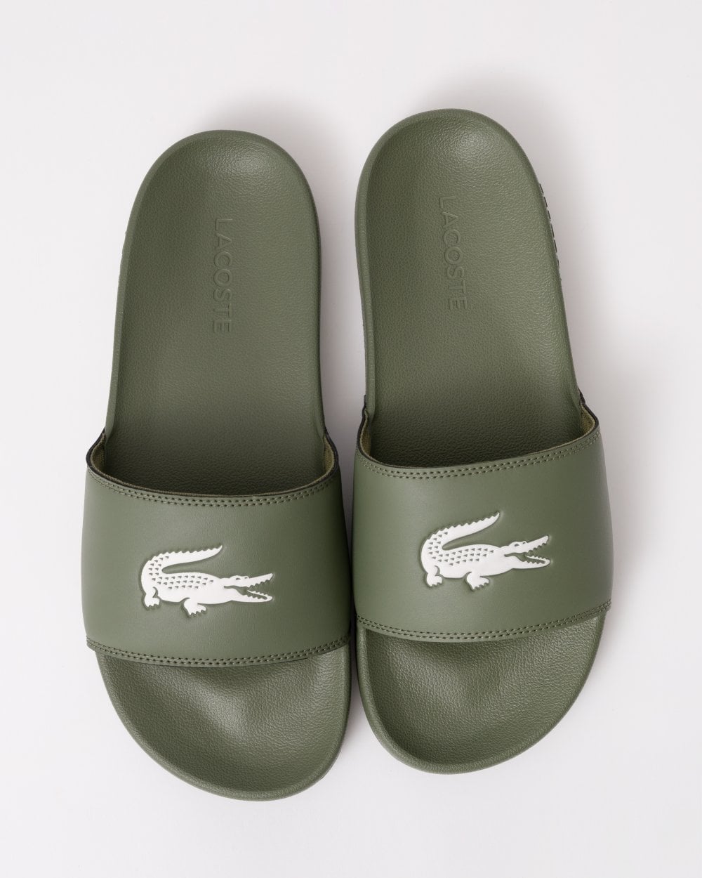 Mens Serve Sliders - Khaki/White 255
