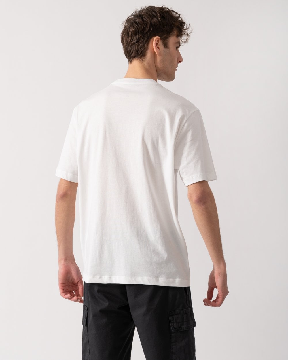 Mens Palm Trees AX Logo T-Shirt - Off White U0009