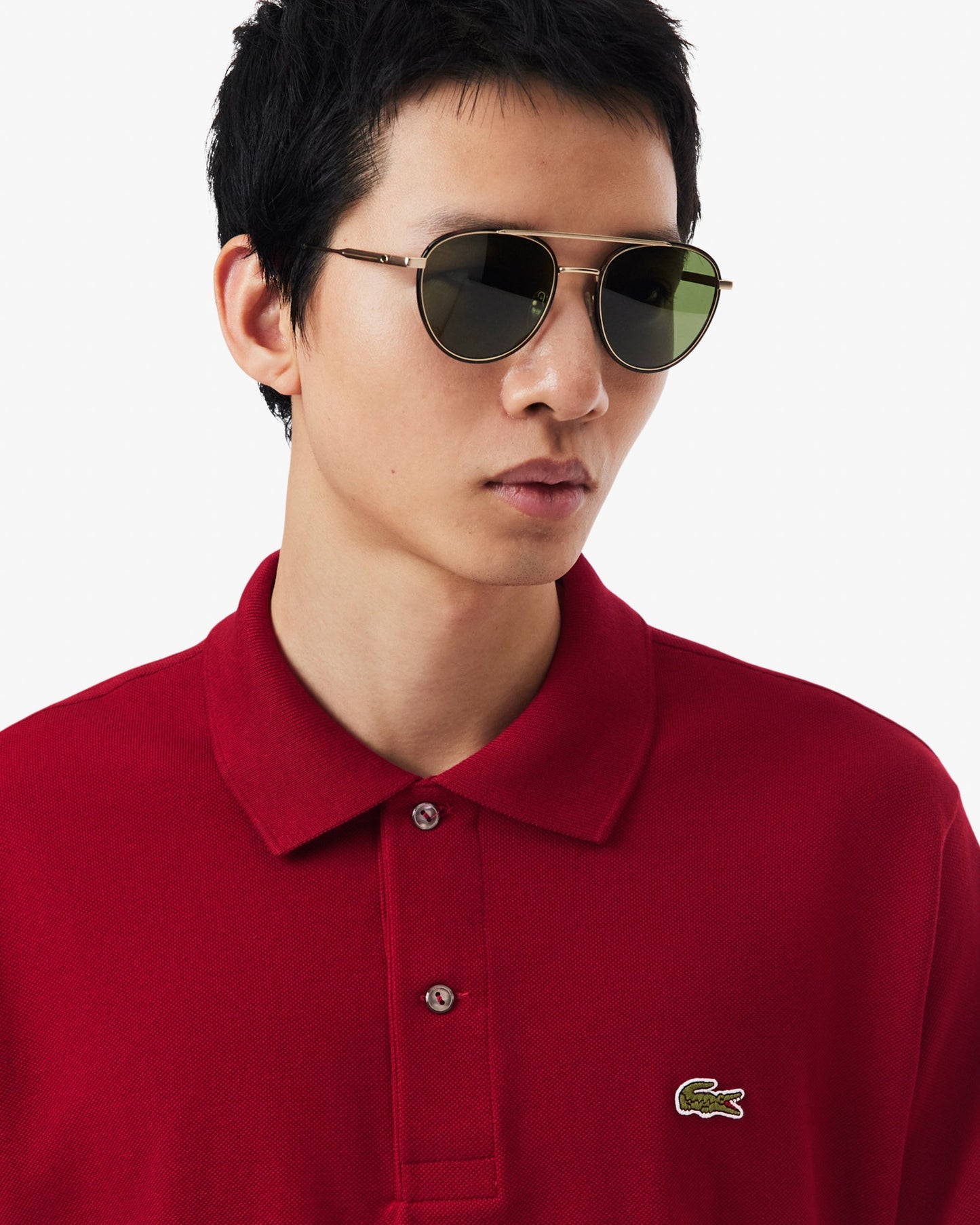 Classic Fit L.12.12 Mens Short Sleeve Polo Shirt - Bordeaux 476