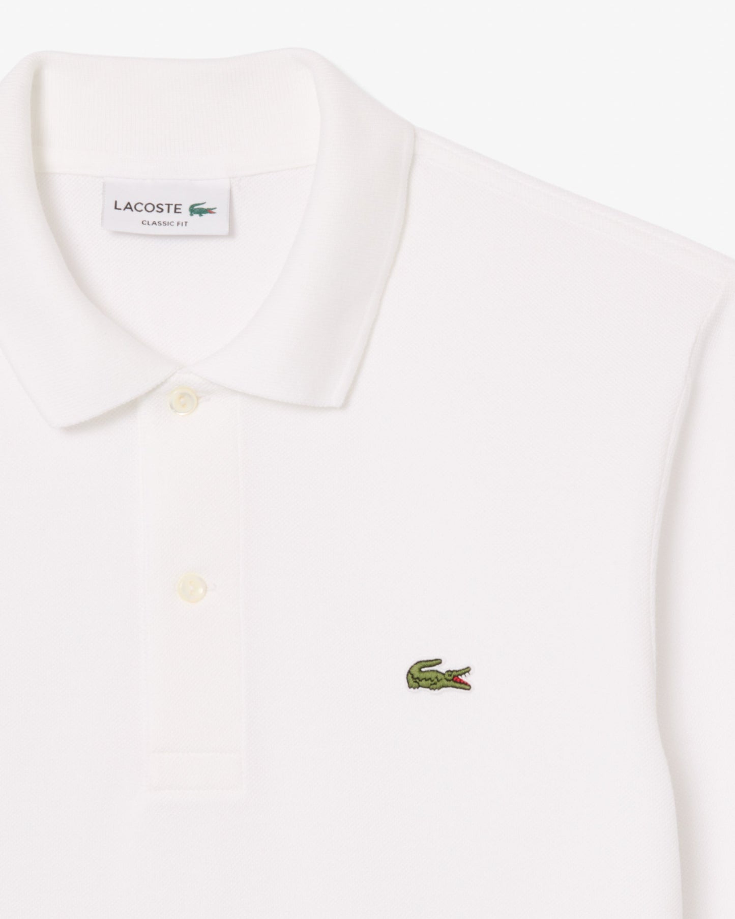 Original L.12.12 Mens Long Sleeve Cotton Polo Shirt - White 001