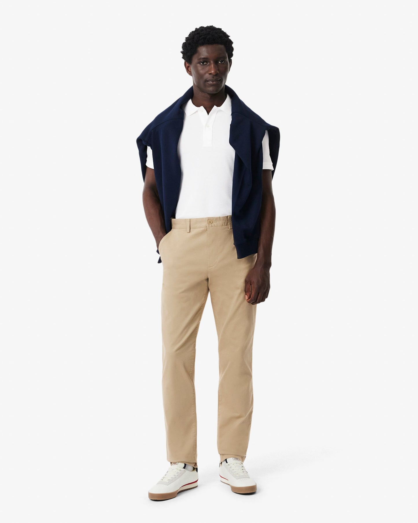 Mens Original L.12.12 Slim Fit Petit Piqué Cotton Polo Shirt - White 001