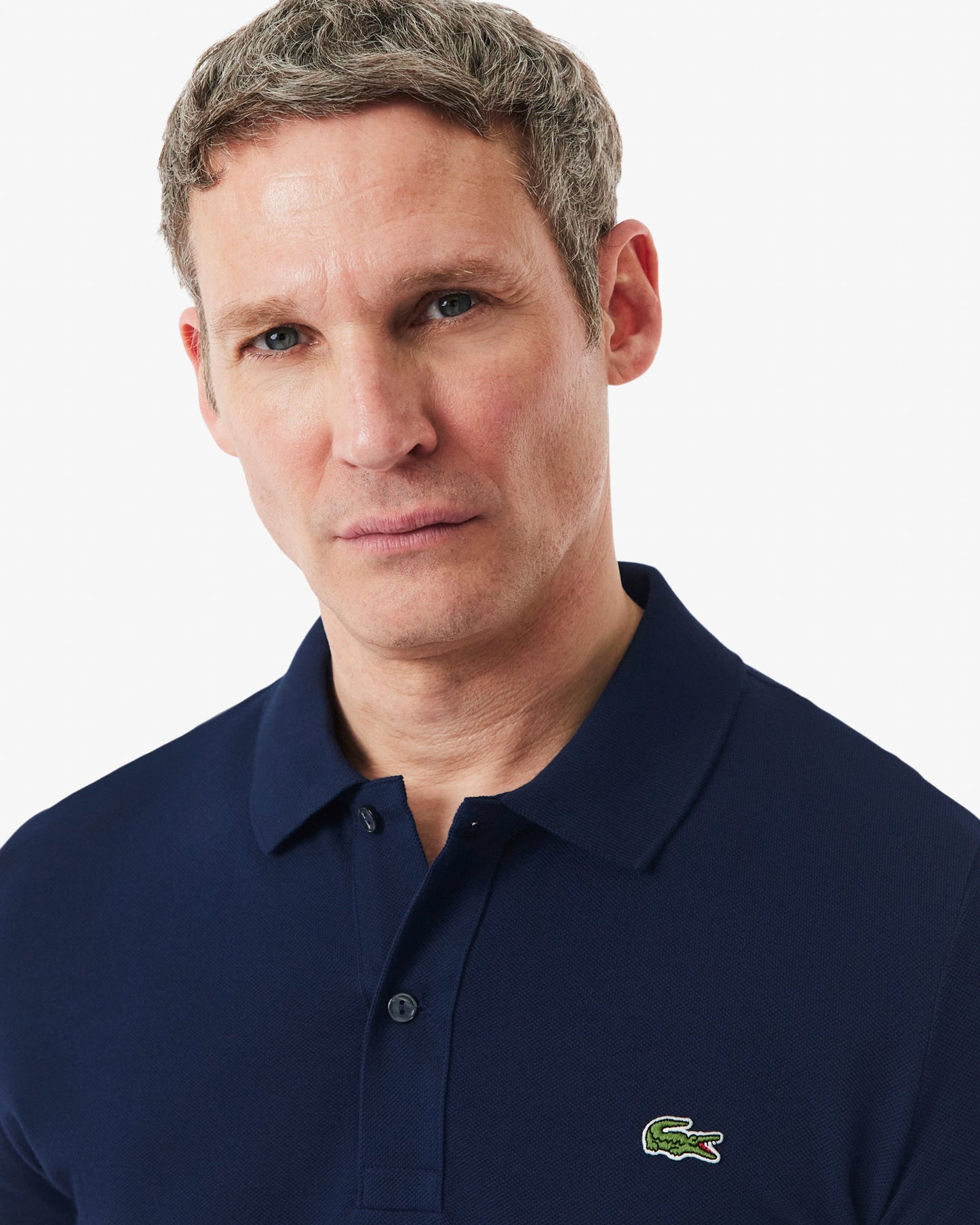 Mens Original L.12.12 Slim Fit Petit Piqué Cotton Polo Shirt - Navy Blue 166