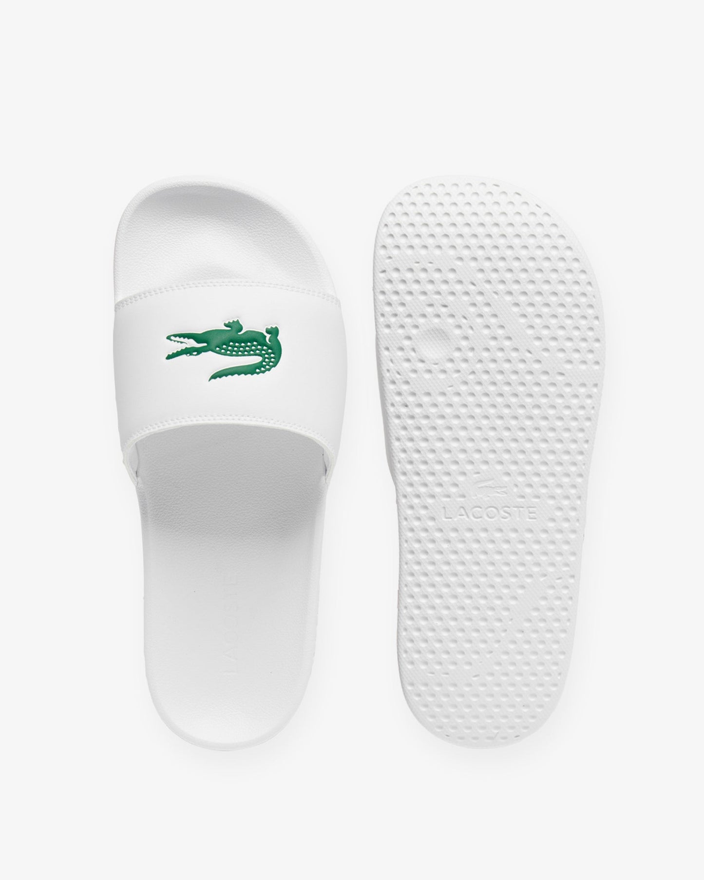 Mens Serve Sliders - White/Green 082