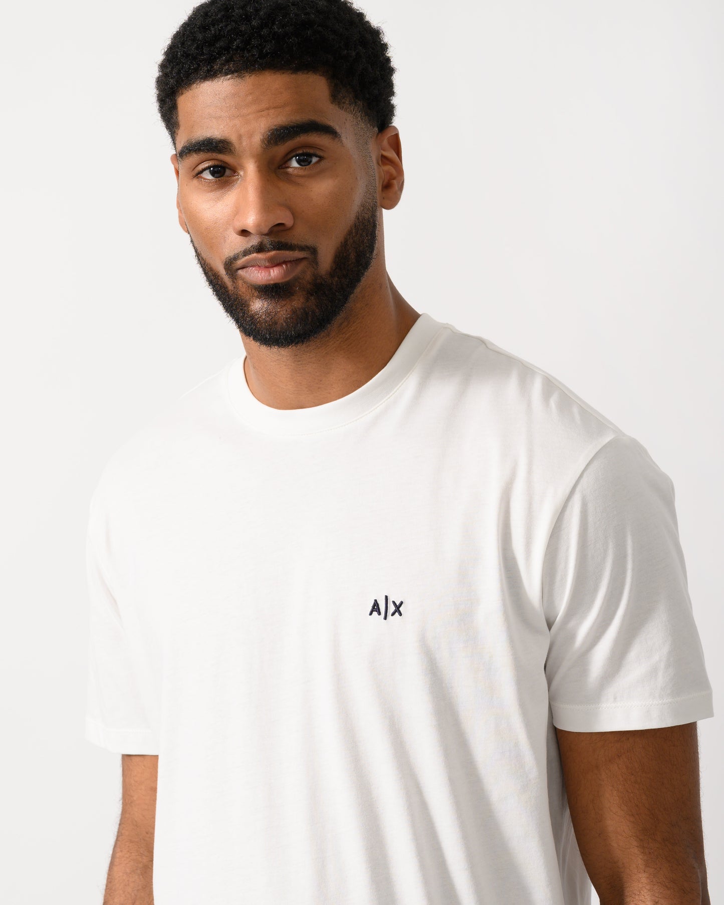 Mens A|X Monogram T-Shirt - Off White U0009