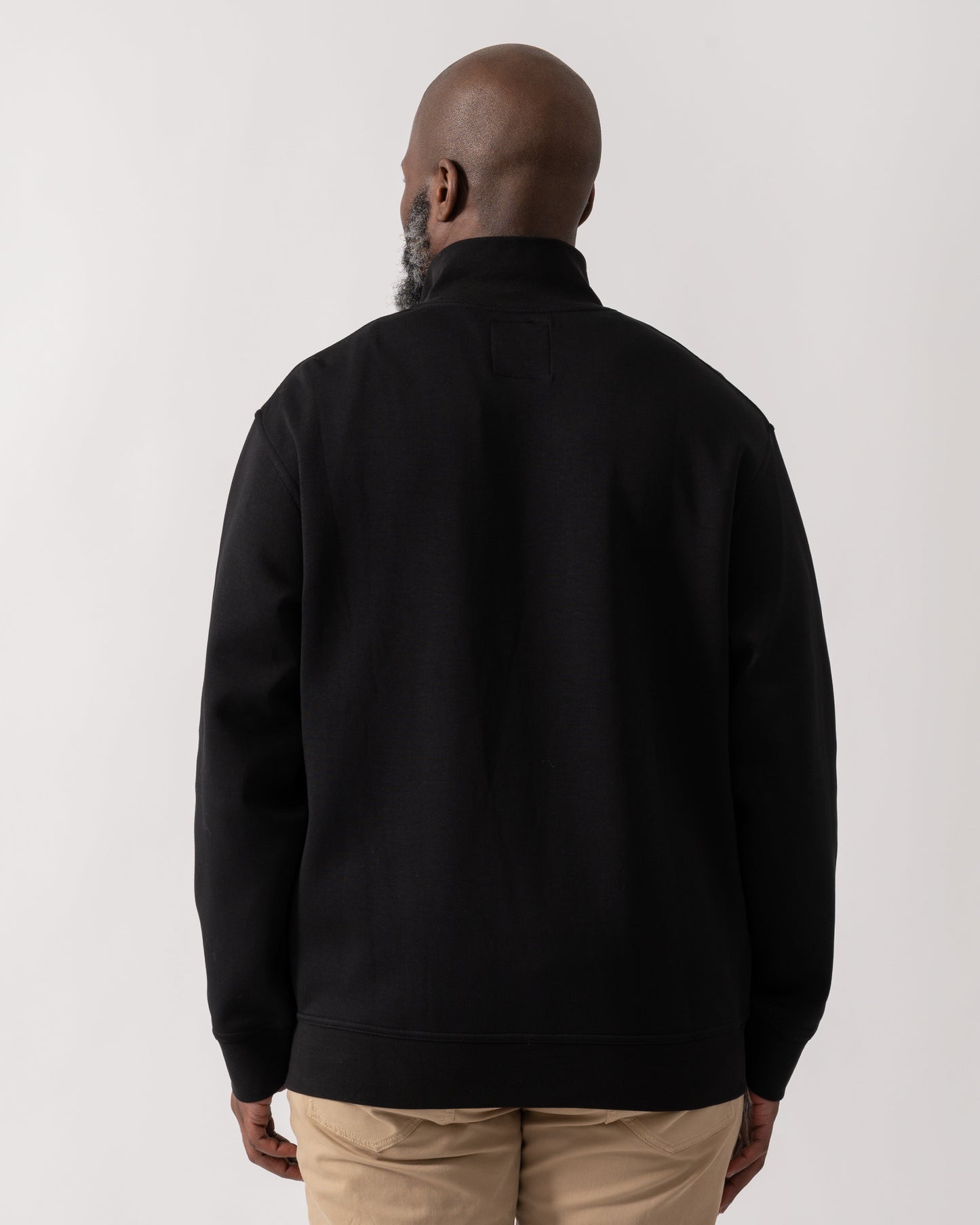 Mens Embroidered A|X Logo 1/4 Zip Sweatshirt - Black UC001