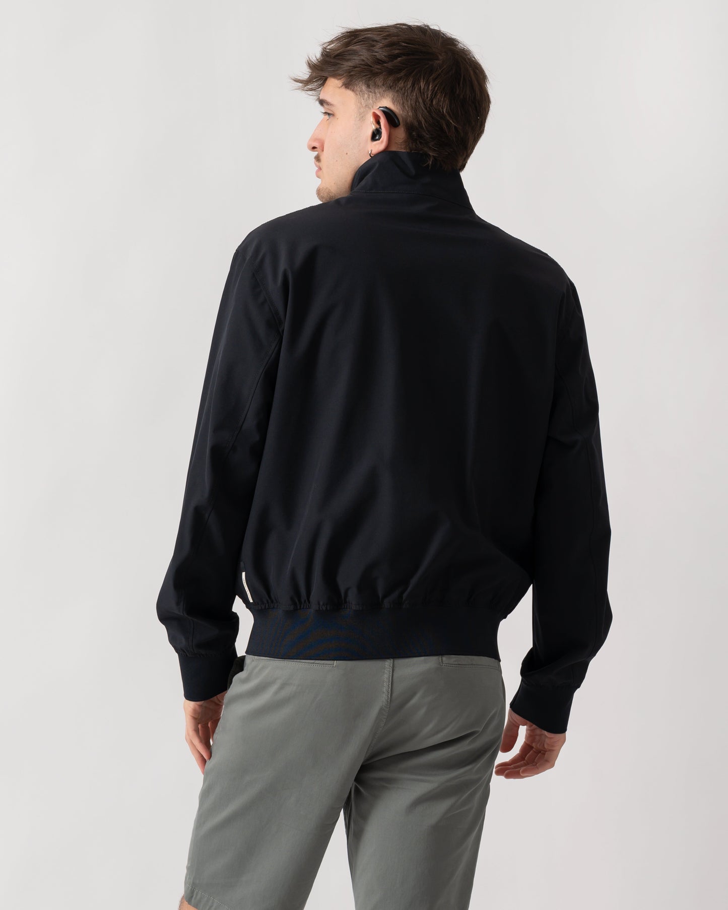 Mens Full Zip Jacket in Stretch Fabric - Deep Navy UB101