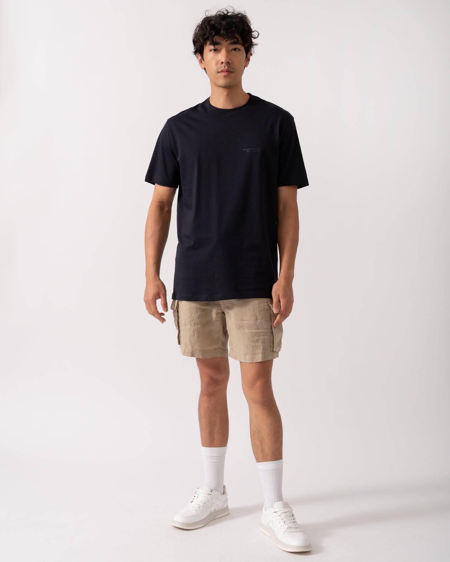 Mens T-Shirt with Small Milano/New York Logo - Deep Navy UB101