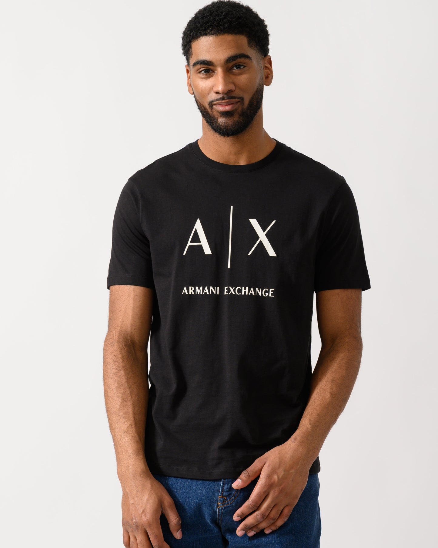 Mens Slim-Fit Jersey T-Shirt with Logo - Black UC001