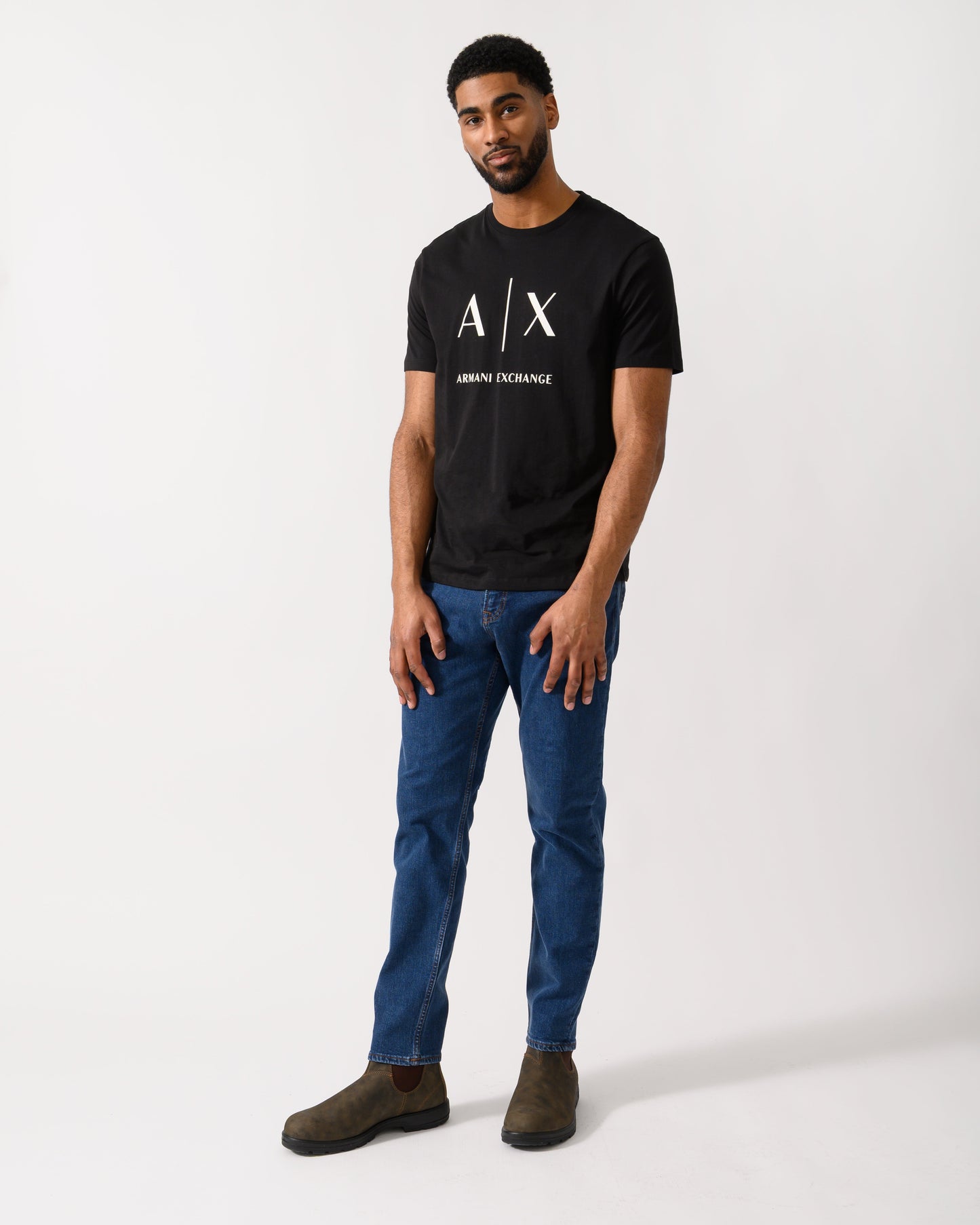 Mens Slim-Fit Jersey T-Shirt with Logo - Black UC001