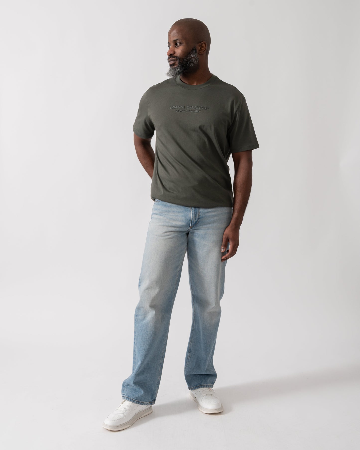 Mens T-Shirt with Tonal Milano/New York Logo - Chimera M8317