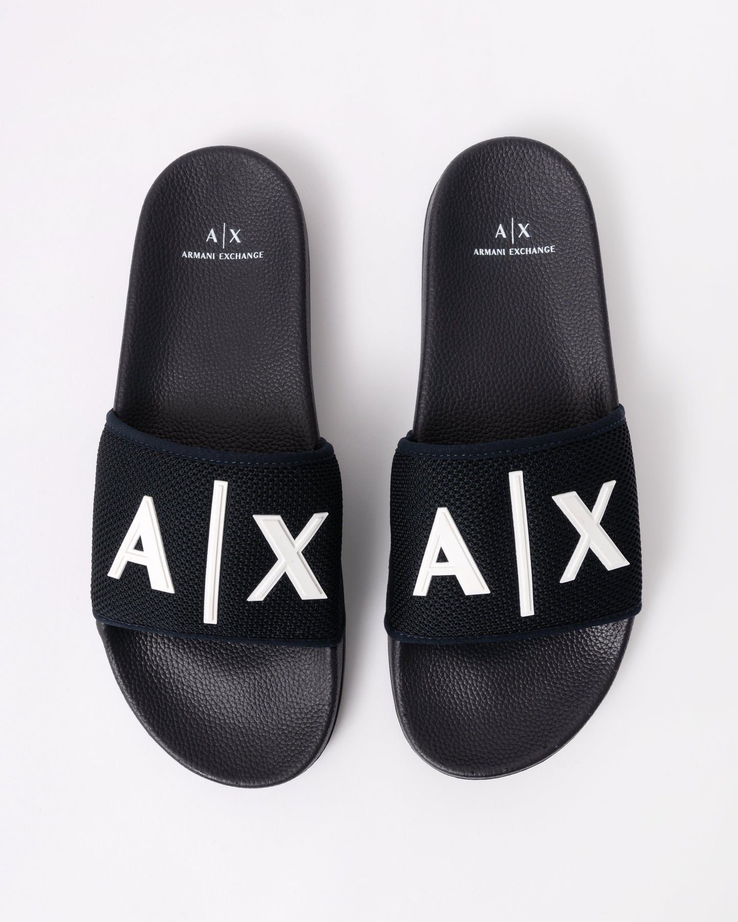 Mesh A|X Logo Sliders - Deep Navy/Off White U385