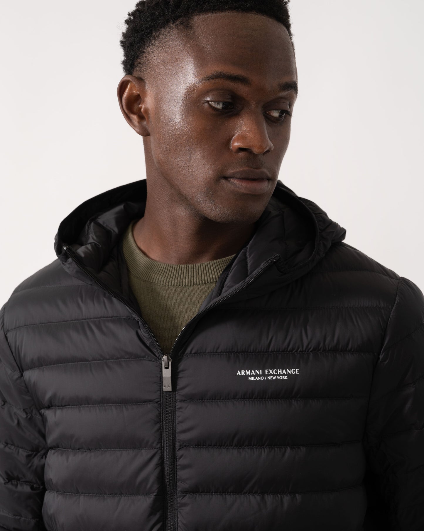 Mens Milano/New York Hooded Down Jacket - Black UC001