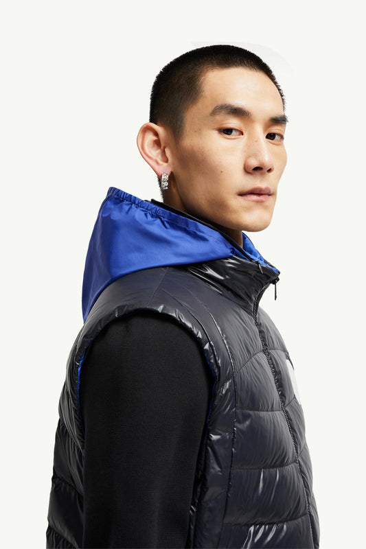Menelao Hooded Curvy-Quilted Down Gilet