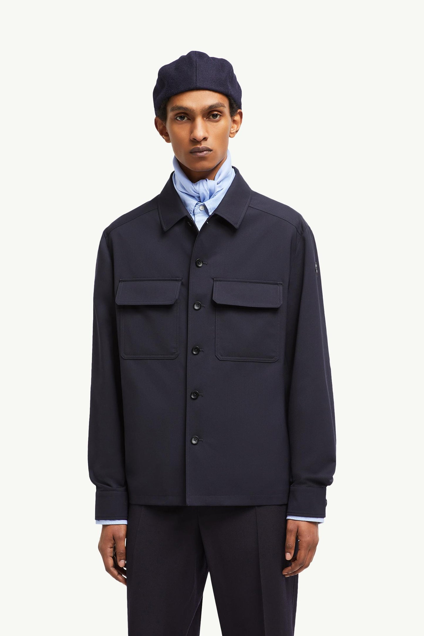 Wool Gabardine Long Sleeve Shirt