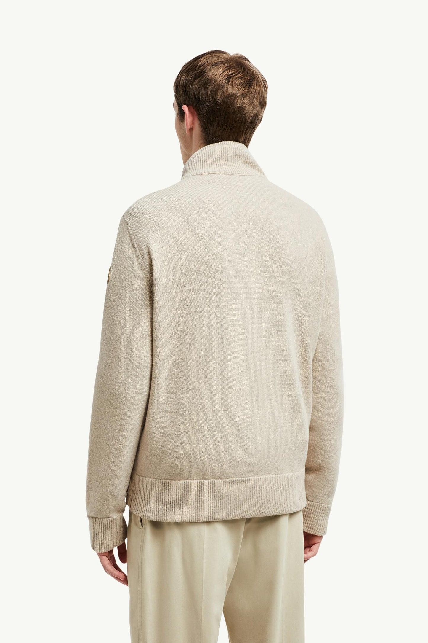 Padded Wool & Cashmere Zip-Up Cardigan
