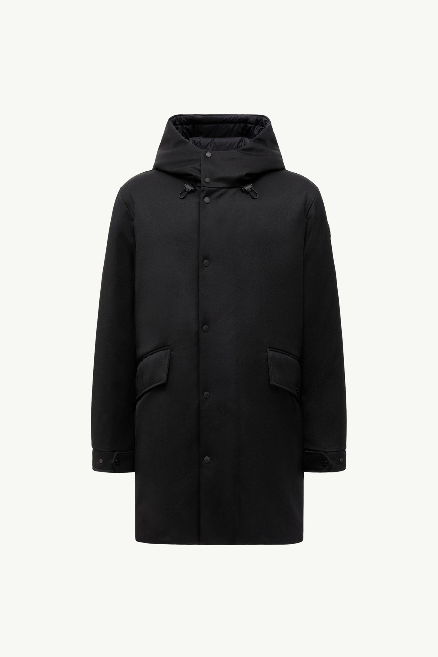 Merri Reversibe Wool Hooded Long Down Jacket