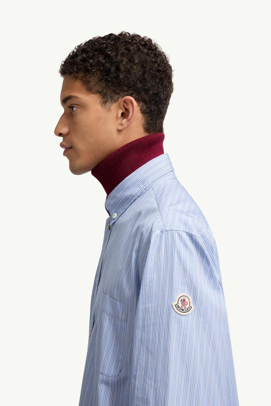 Striped Oxford Cotton Long Sleeve Shirt