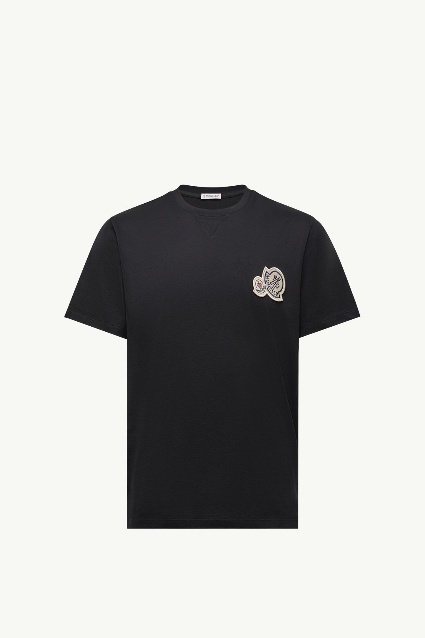 Double Logo Patch Cotton T-Shirt