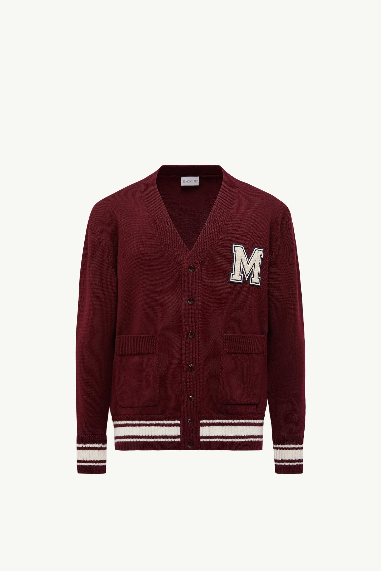 Embroidered Monogram Wool Cardigan