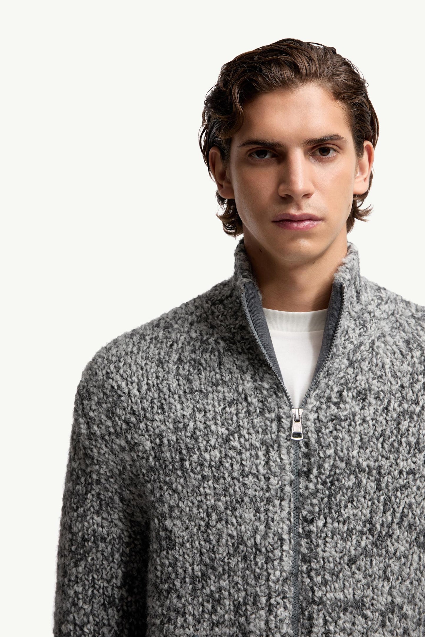 Wool & Alpaca Zip-Up Cardigan