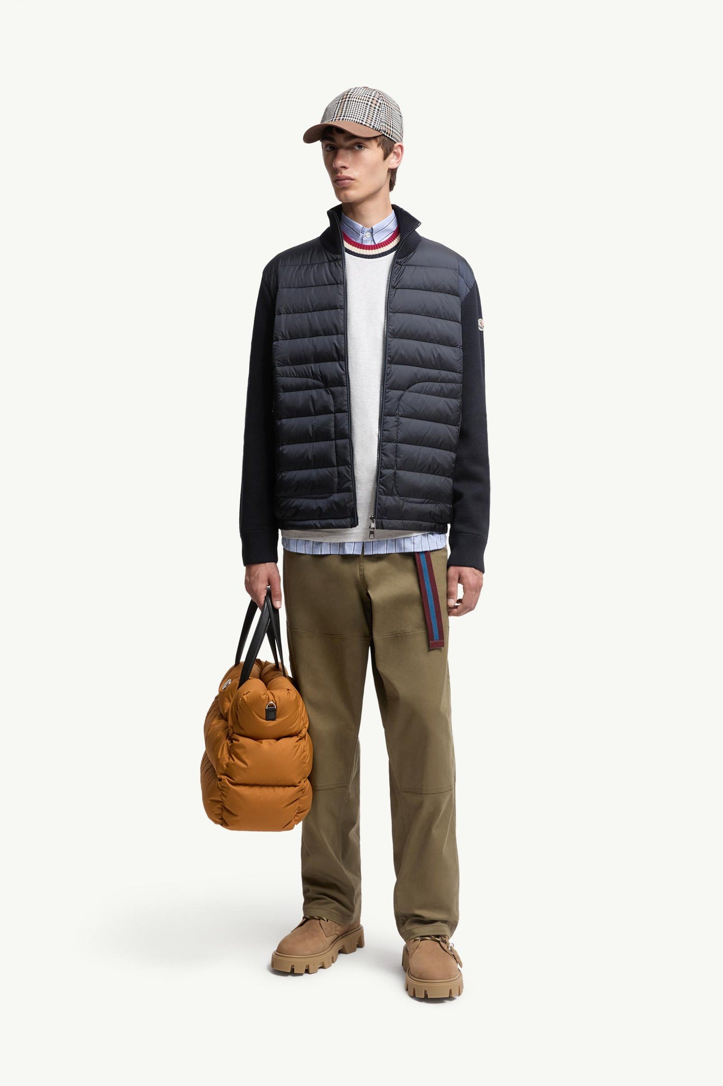Padded Zip-Up Cardigan