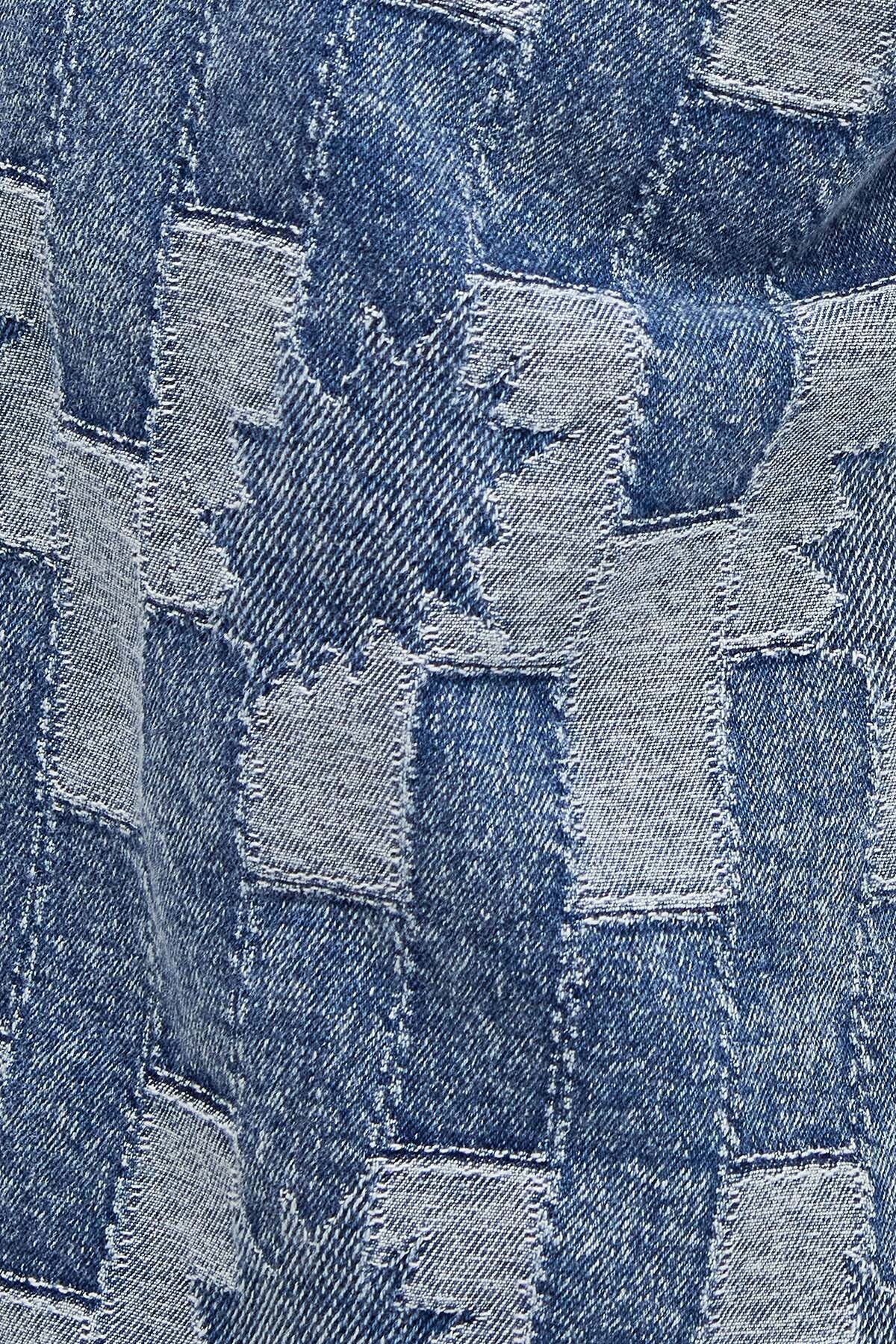 Bowhill Patchwork Denim Mini Dress