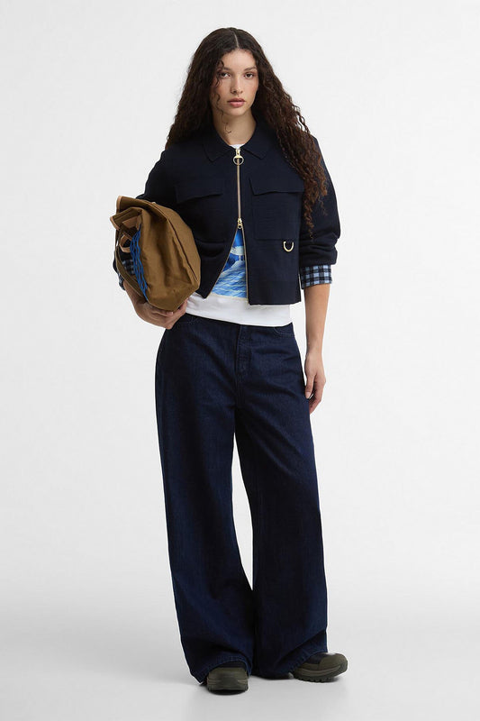 Paul Smith Loves Barbour Whitby Knitted Zip Through Cardigan