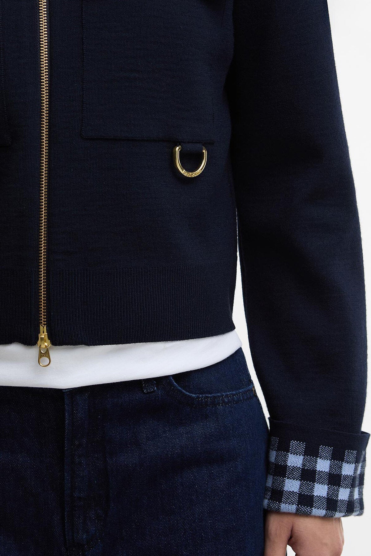 Paul Smith Loves Barbour Whitby Knitted Zip Through Cardigan