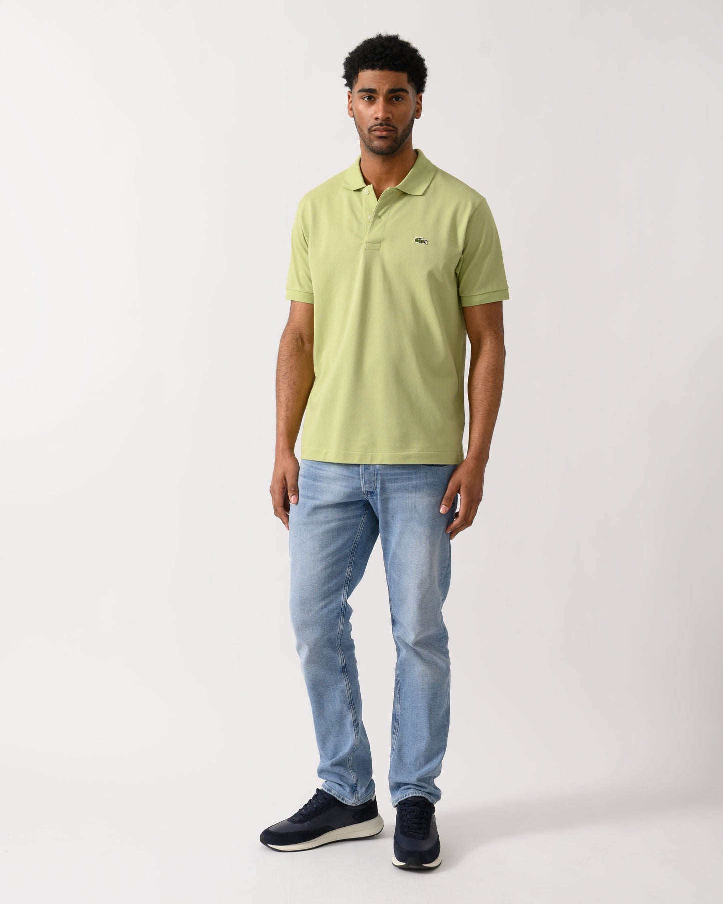 Classic Fit L.12.12 Mens Short Sleeve Polo Shirt - Birch UYB