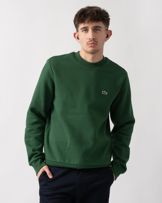 Mens Crew Neck Fleece Sweatshirt - Green 132