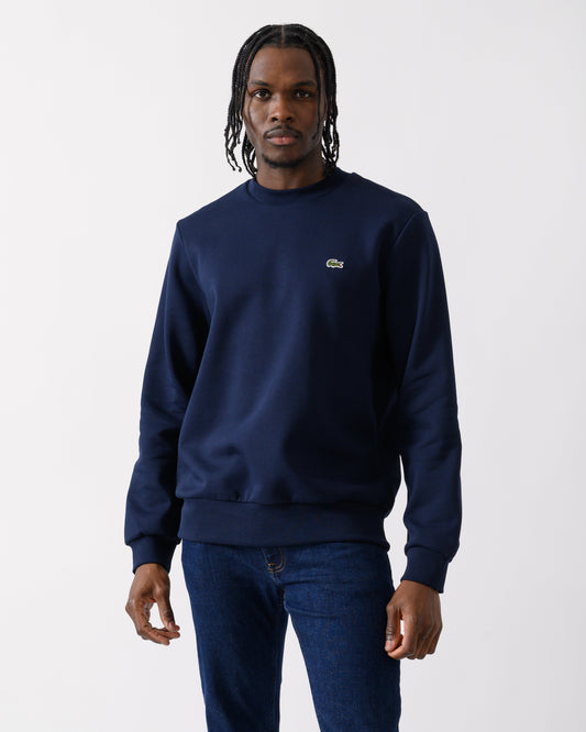 Mens Crew Neck Fleece Sweatshirt - Navy Blue 166