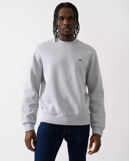 Mens Crew Neck Fleece Sweatshirt - Silver Chine CCA