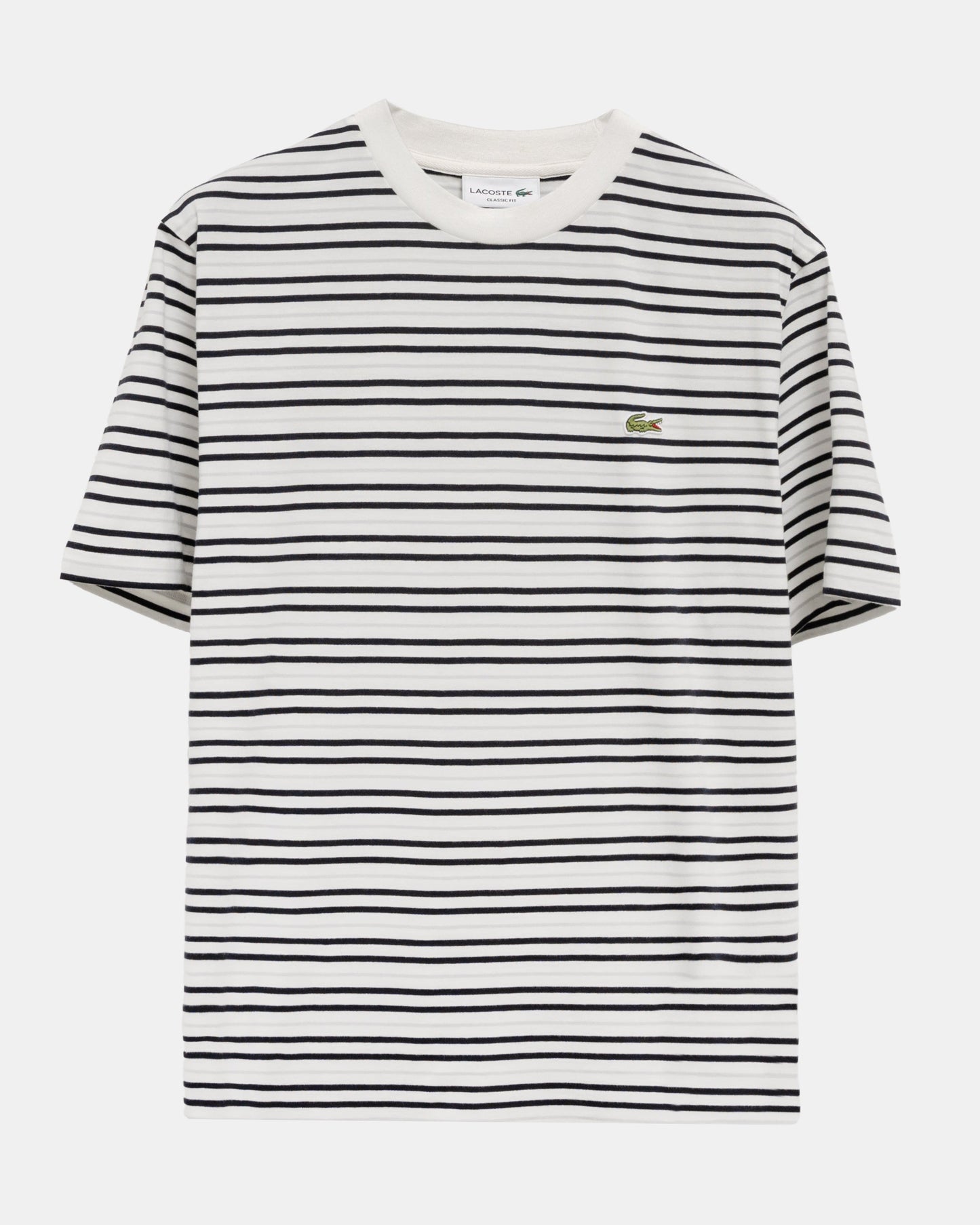 Mens Stripe Classic Fit T-Shirt - Blackbird/Flour