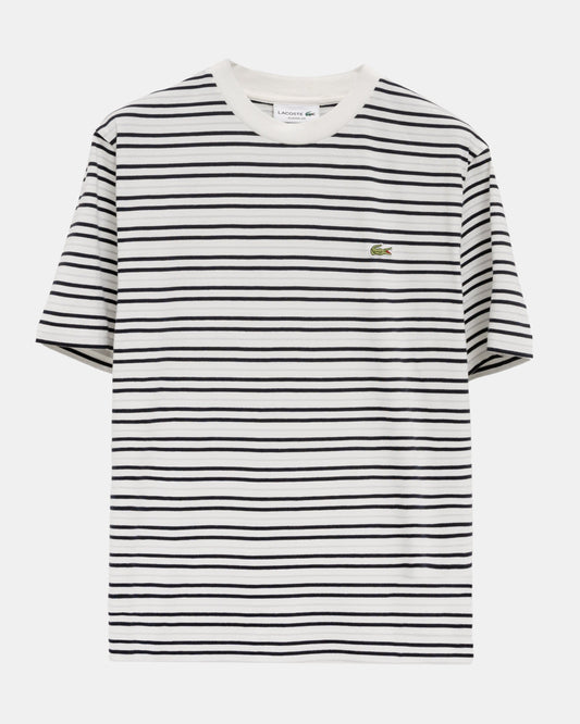 Mens Stripe Classic Fit T-Shirt - Blackbird/Flour