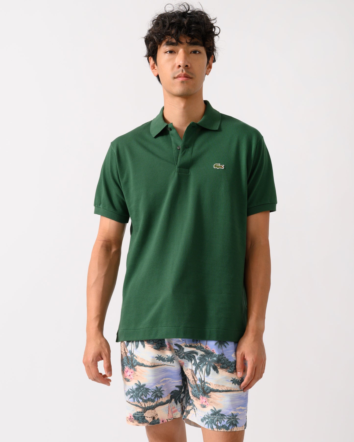 Classic Fit L.12.12 Mens Short Sleeve Polo Shirt - Green 132