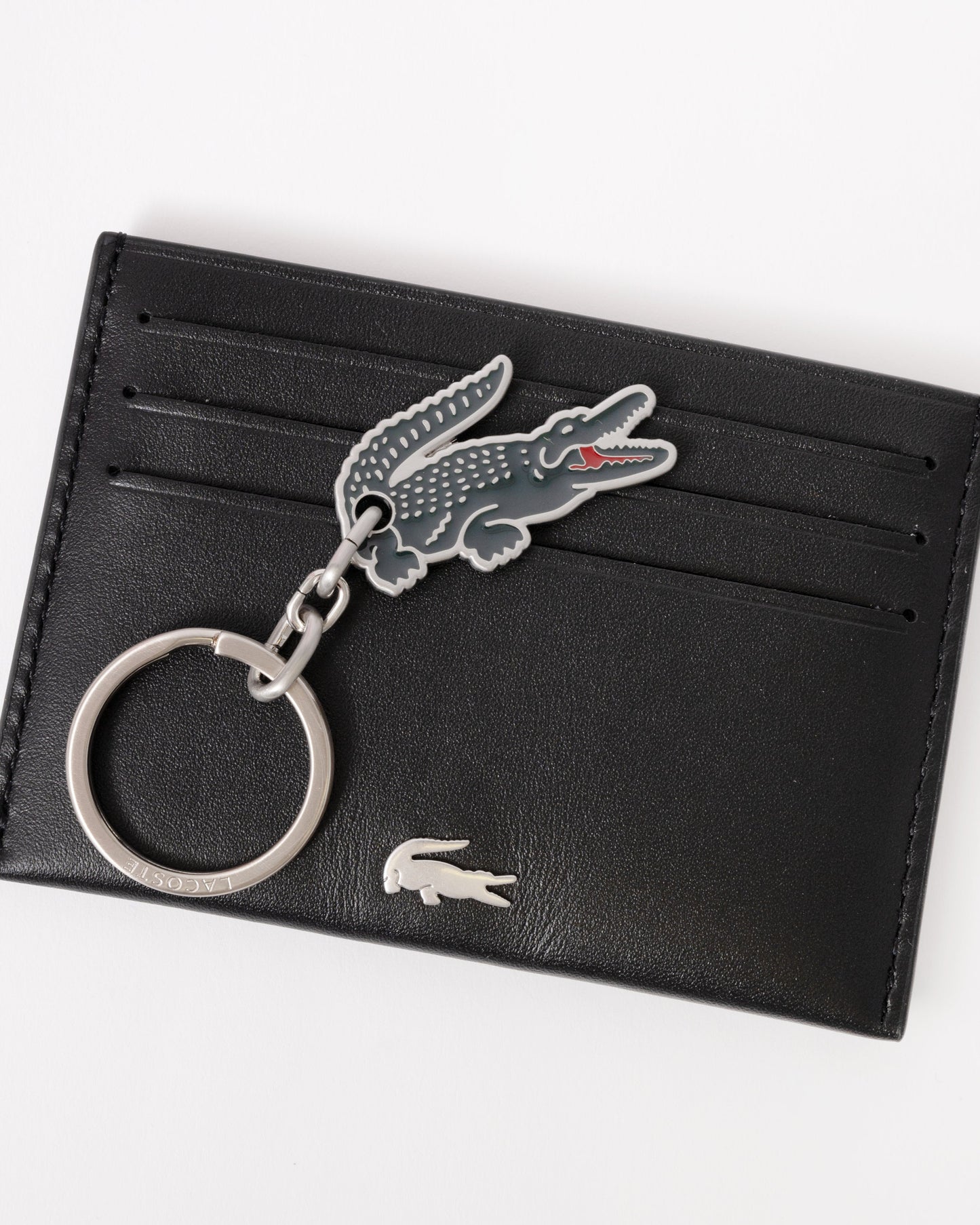 Credit Card Holder And Key Ring Gift Box - Noir KR Croc Sinope R66