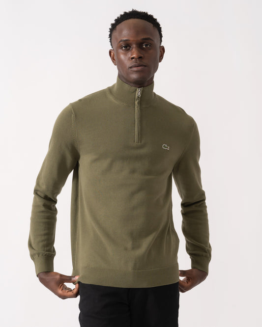 Half Zip Logo Mens Sweatshirt - Olive E9F