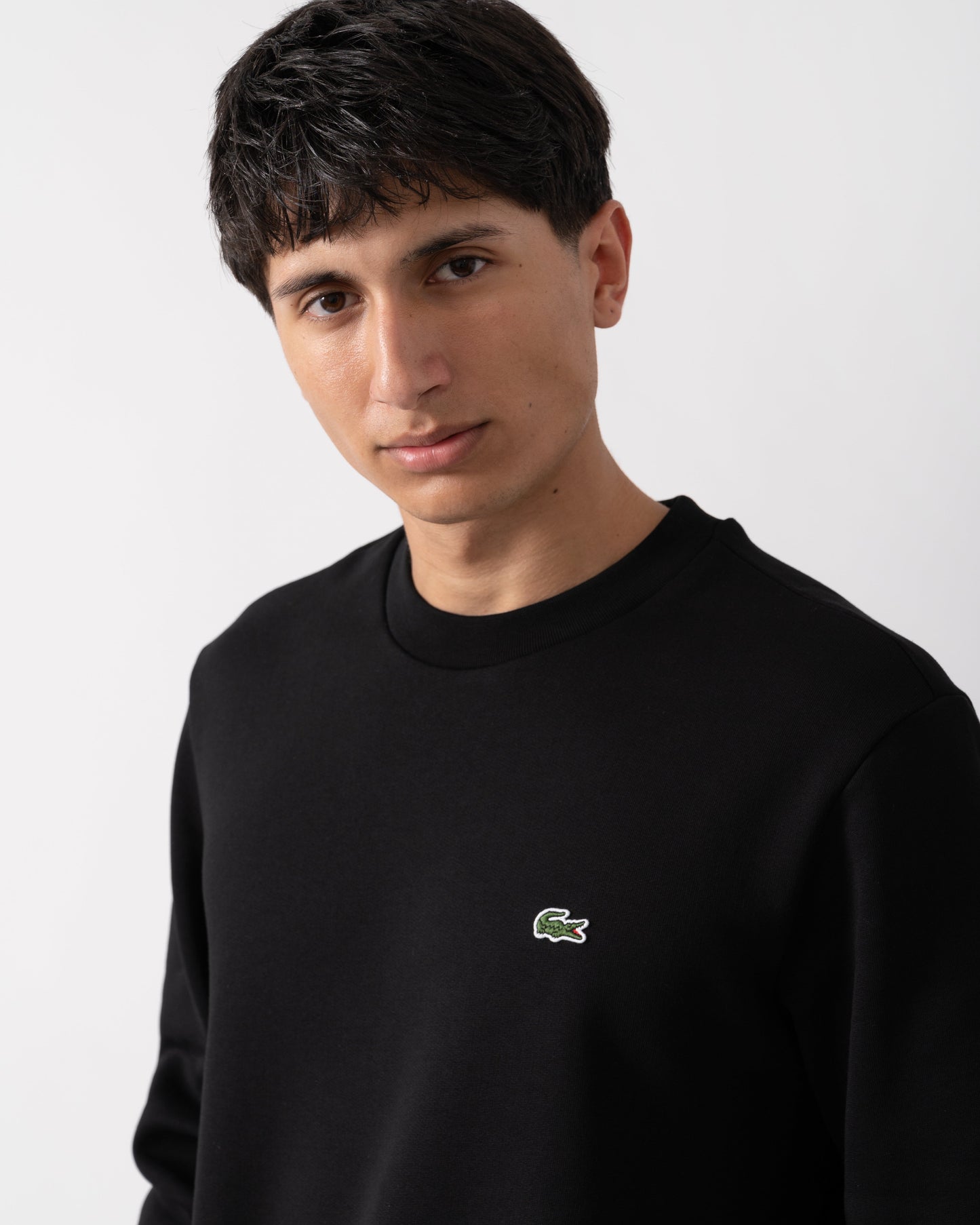 Mens Crew Neck Fleece Sweatshirt - Black 031