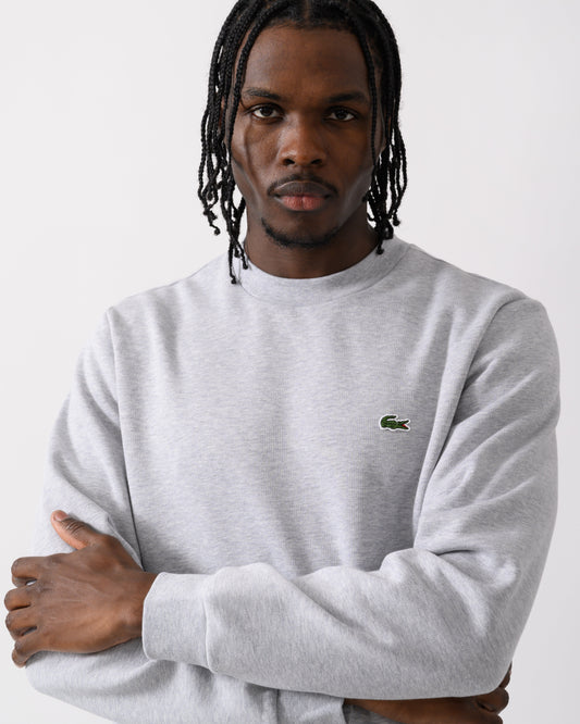 Mens Crew Neck Fleece Sweatshirt - Silver Chine CCA