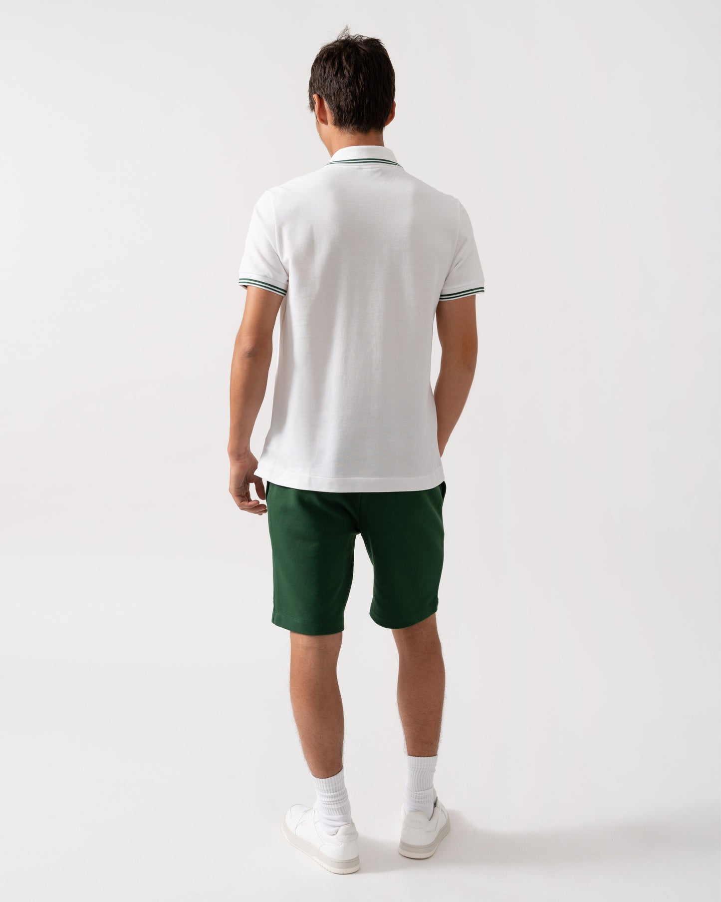 Mens Tipped Polo Shirt - White 001
