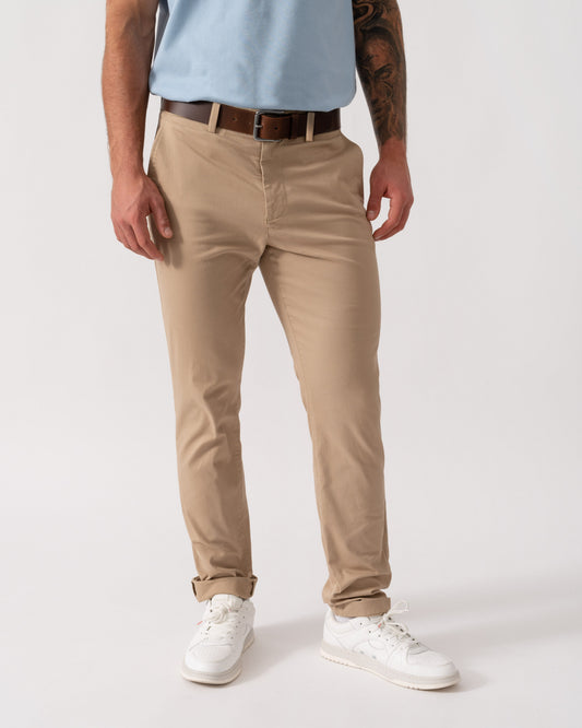 Slim Fit Stretch Cotton Mens Chinos - Viennese 02S