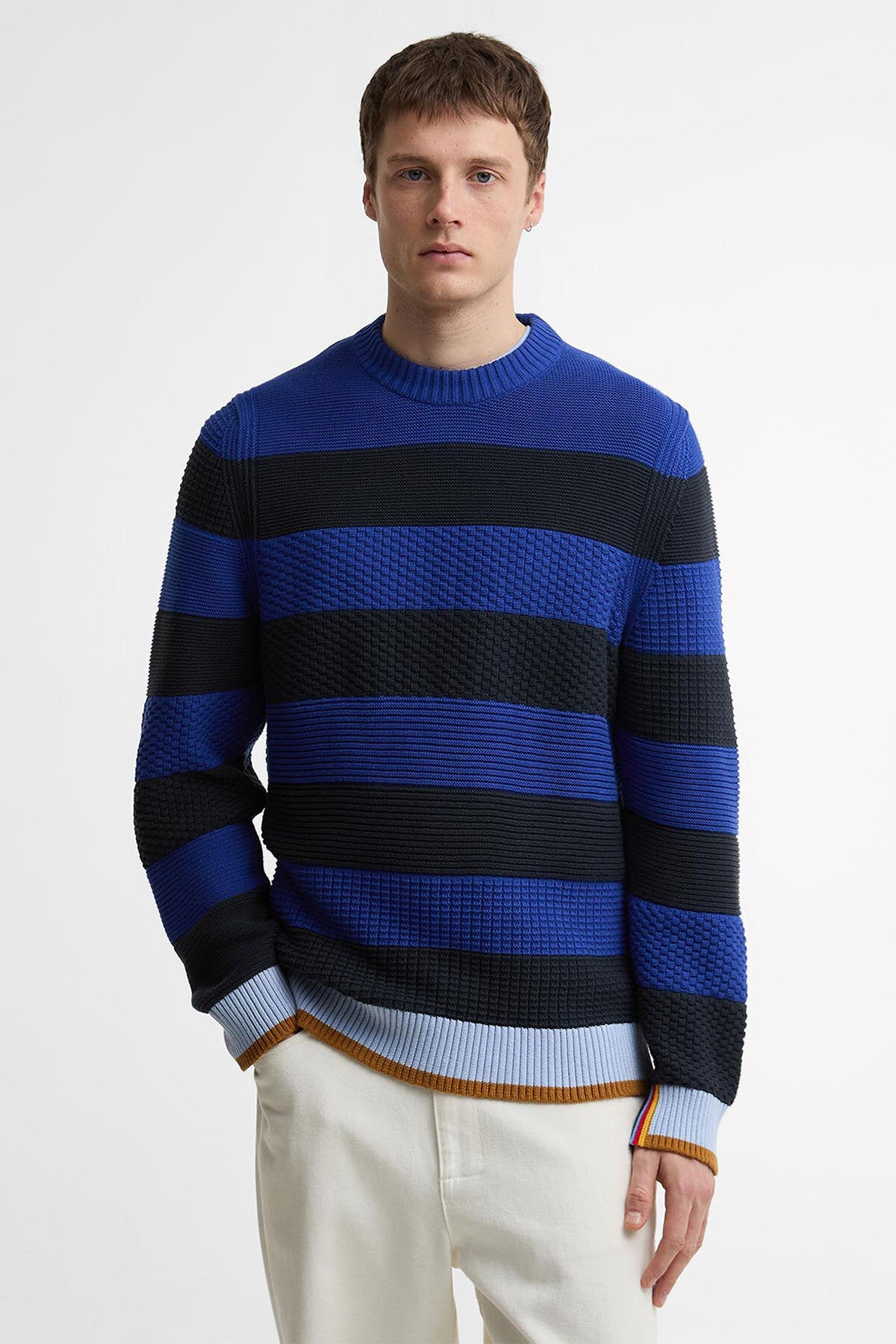 Paul Smith Loves Barbour Southwold Striped Crew Neck Jumper