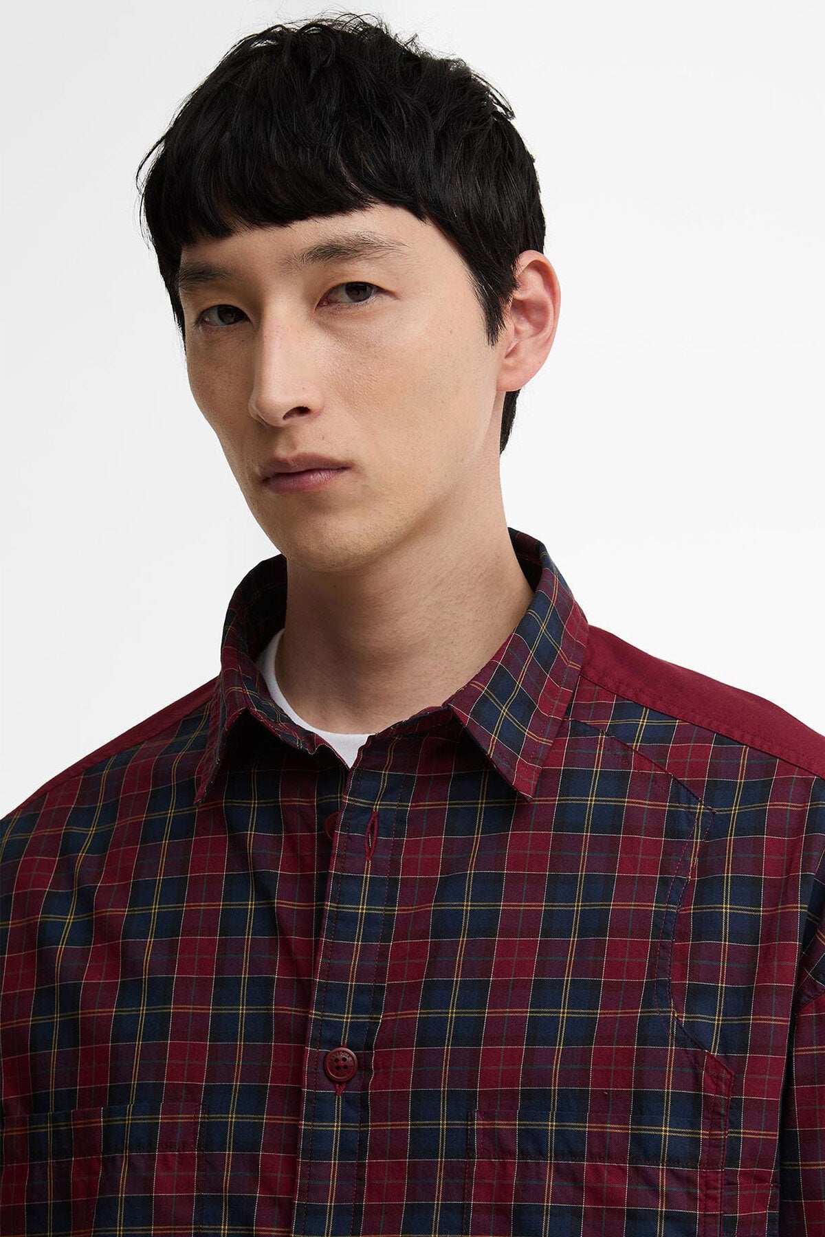 Barbour x Feng Chen Wang Split Pocket Long-Sleeved Tartan Shirt