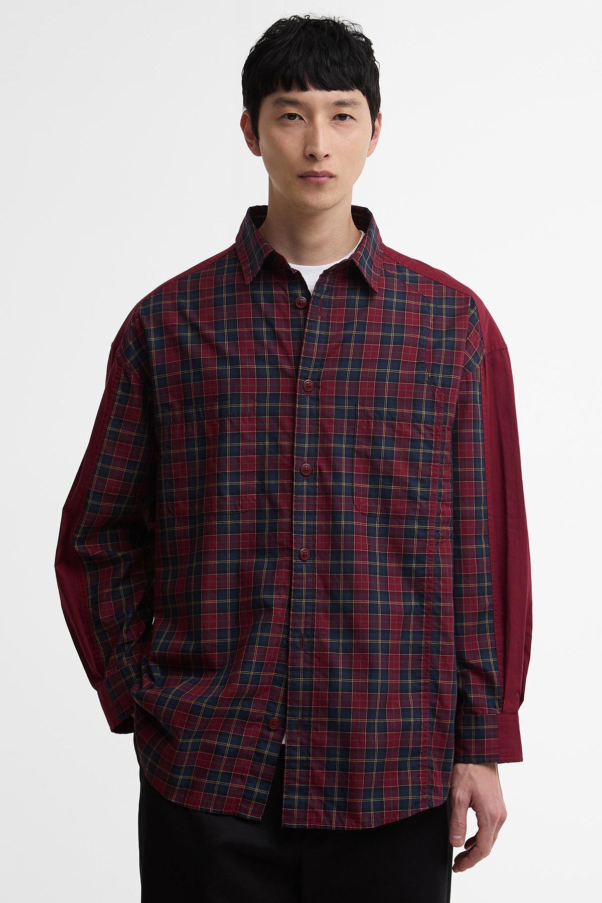 Barbour x Feng Chen Wang Split Pocket Long-Sleeved Tartan Shirt